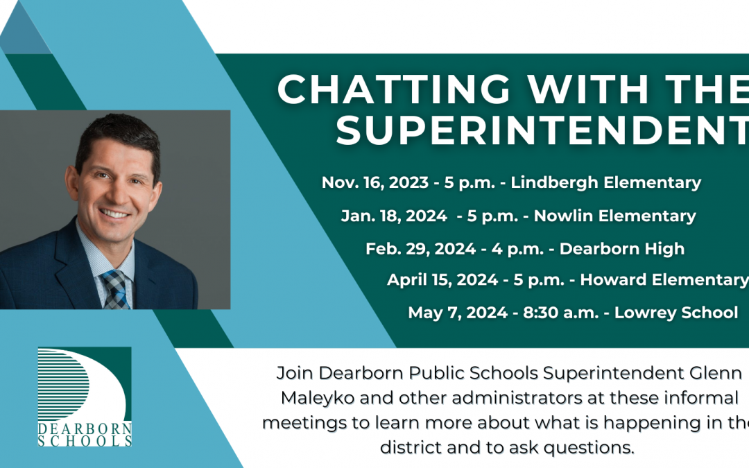 Chatting with the Superintendent coming to Lindbergh on Nov. 16