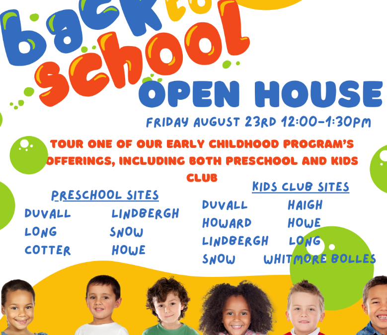 Kids Club childcare holding open house at Haigh on Friday, Aug. 23