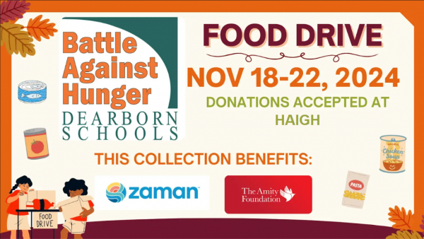 Battle Against Hunger – Food Collection 11/18-11/22