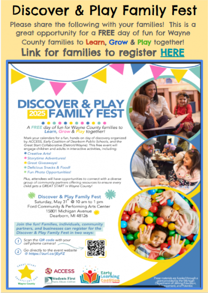 Discover & Play Family Fest ~ Saturday, May 31st